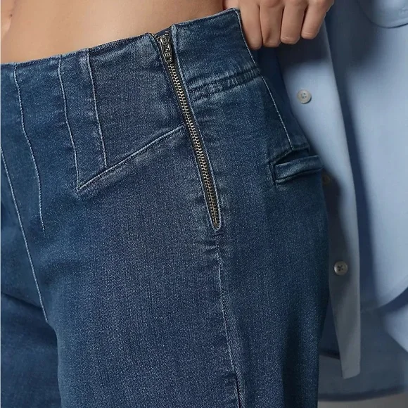 Pilcro NWT A-Line Trapeze High-Rise Wide-Leg Jeans Size 28 Anthropolgie - Picture 10 of 16